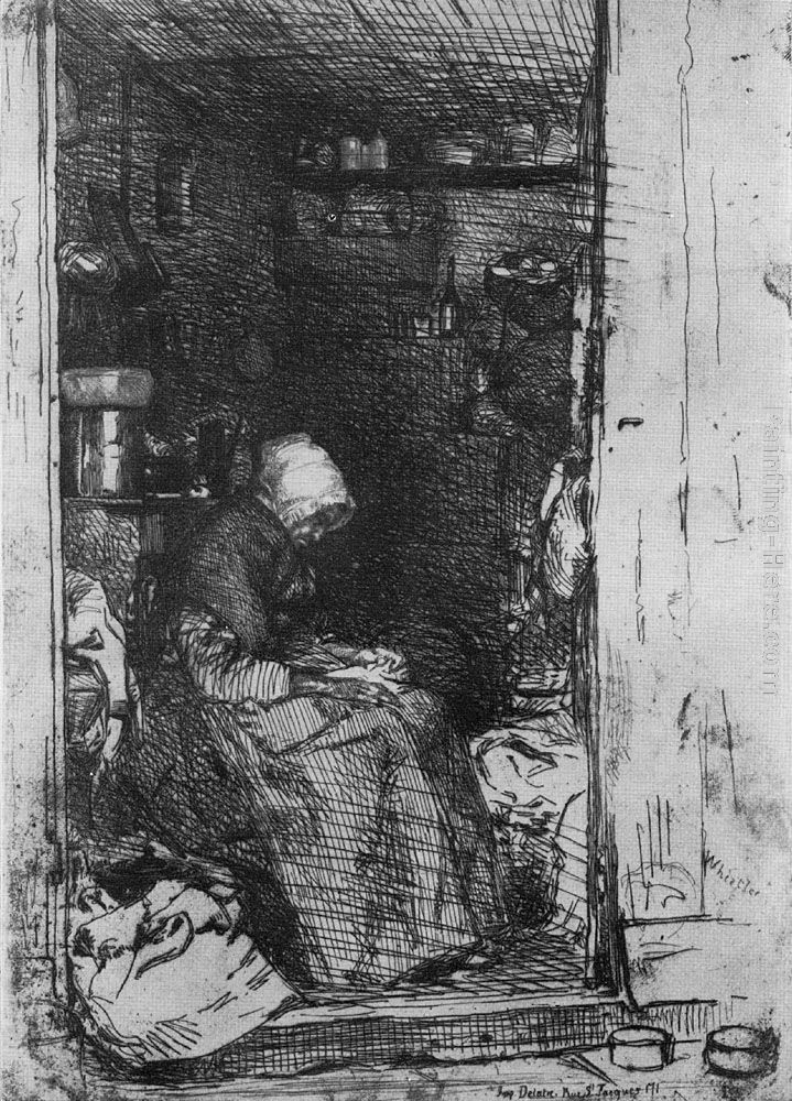 La Vielle aux loques painting - James Abbott McNeill Whistler La Vielle aux loques art painting